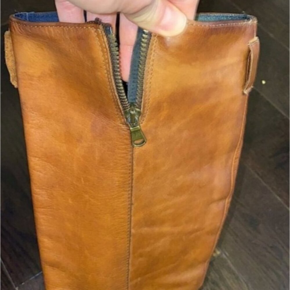 Italian Belted Genuine Leather Brown Riding Boot- Size Euro 37 - Picture 15 of 16